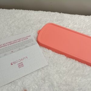 Pink Silicone Lid for Chopper & Mandoline Slicer